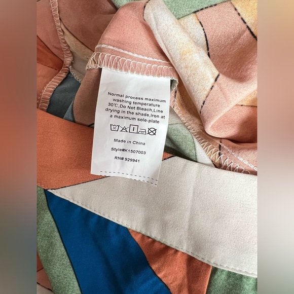 LUUKSE Colorful Abstract Wide Leg Palazzo Pants size M - Picture 9 of 11